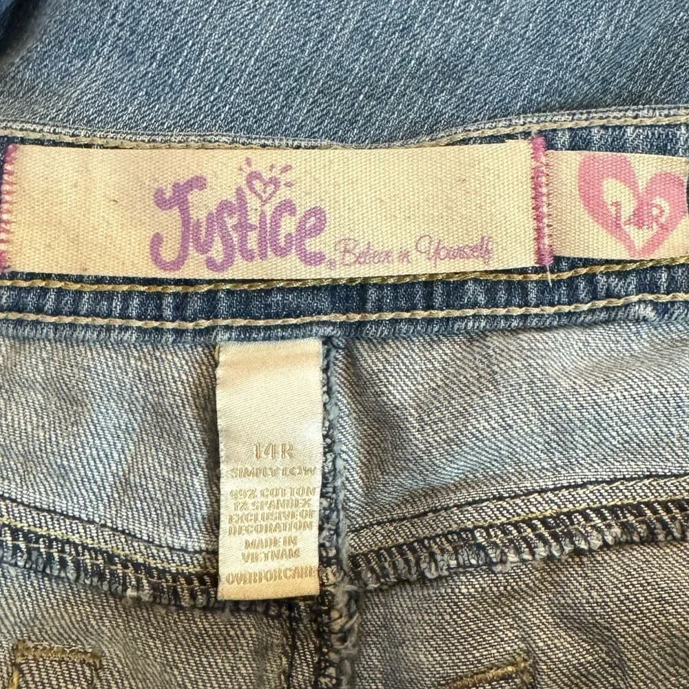 Blue Justice Simply Low Rise Jeans Size 14R Straight Leg